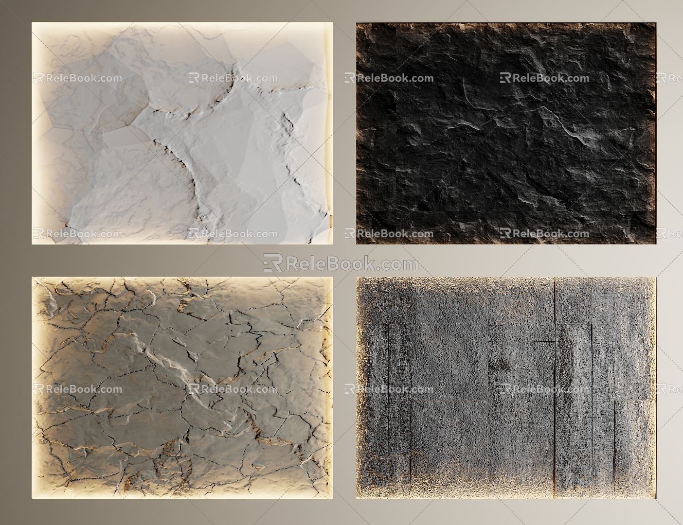 Stone background wall 3d model