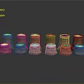 Decorative Brown Candles In Various Sizes Arranged For Home Decoration