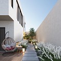 Modern courtyard courtyard landscape 3d model