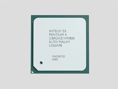 Intel Pentium 4 CPU Processor 2.80GHz Industrial Equipment SL7E3 Malay 3d model