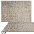 Square Rug with Intricate Floral Patterns Gray Base and Gold Accents Elegant Home Decor