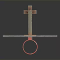 Standalone Basketball Backboard With Red Hoop And Metal Support Pole