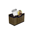 Home Bathroom Accessories Storage Wicker Basket With Toilet Paper And Essentials