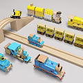 Colorful Electric Toy Train Set With Wooden Tracks Multiple Carriages And Various Designs For Kids