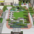 Residential Landscape Featuring Central Green Courtyard Lawn And Surrounding High Rise Buildings