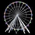 Modern Ferris wheel Ferris wheel with animation 3d model