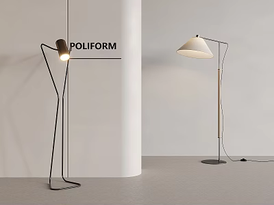 Italian Cream Floor Lamp Nordic Atmosphere Vertical Metal Floor Lamp Creative Art Floor Lamp Table Lamp 3d model