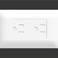 White VETO Electrical Switch Plate With Dual Outlets And Sleek Design 3d model