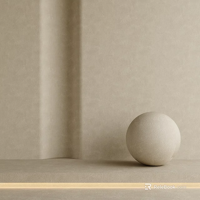 Minimalist Ceiling Design For Neutral Toned Interior With Spherical Accent 3d model 