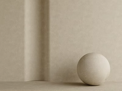 Minimalist Ceiling Design For Neutral Toned Interior With Spherical Accent 3d model