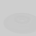 Elegant Ornamental Ceiling Medallion with Spiral Patterns and Concentric Rings