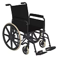 Sturdy Medical Wheelchair With Ergonomic Design Large Wheels Armrests And Footrests