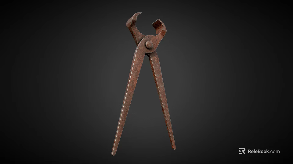 Hardware Tools Rusty Old-fashioned Pliers Metal Construction Essential Workshop Tool Design 3d model 