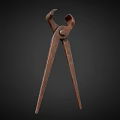 Hardware Tools Rusty Old-fashioned Pliers Metal Construction Essential Workshop Tool Design 3d model