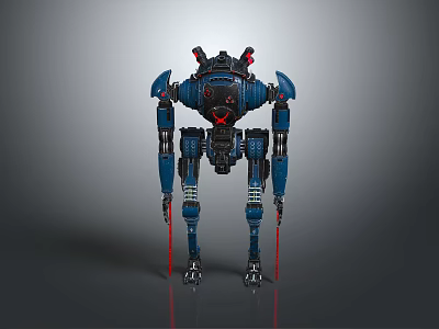 Mechanical Robot Character With Biological Creature In Sci Fi Design Setup 3d model