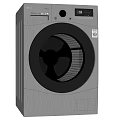 Stainless Steel Front Load Washing Machine With Modern Design And Digital Control Panel