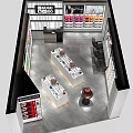 Modern Beauty Store Interior With Cosmetics Displays Shelves And Lighting Fixtures