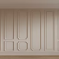 Elegant Light Beige Wall Paneling Featuring Rectangular And Decorative Patterns for Classic Interior Design 3d model