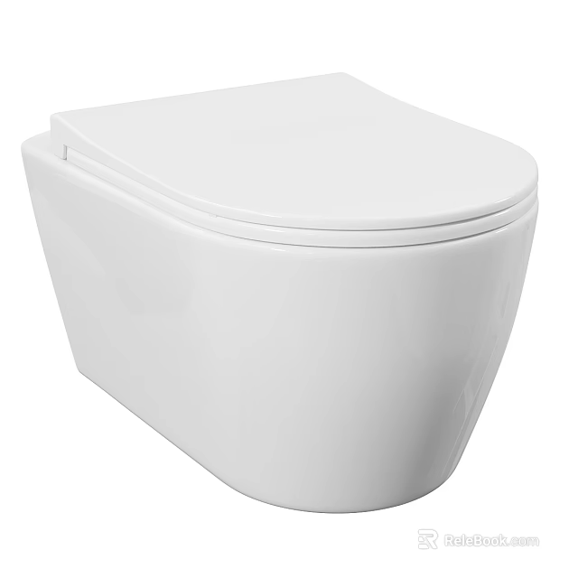 Modern White Toilet With Sleek Surface Clean Lines And Contemporary Minimalist Design 3d model 
