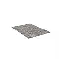 Stylish Square Rug with Geometric Pattern in Brown Beige and White Design