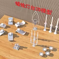 Candle Holder 3D Models With Various Designs Displayed On Wooden Table