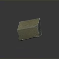 Solid Natural Stone Piece With Rough Surface And Natural Earthy Texture Details