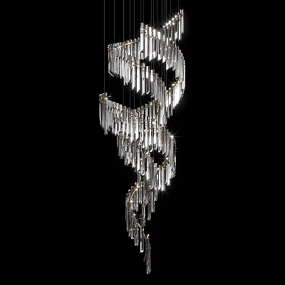 Vintage chandelier Valgov LC0463 lighting combination 3d model