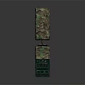 Green Heavy Duty Tracked Truck With Camouflage Covered Cargo Beds