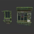 Vintage Building Facade Structures With Old Wooden Frames And Weathered Details