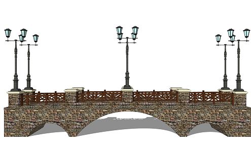 Spanish Landscape Bridge 3d model