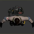 Worker European worker mechanic builder repairman miner digger figure 3d model