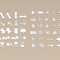 Intricate Carved Arrow Designs With Various Directions And Styles Arranged Neatly