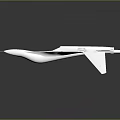 Shiny White Spacecraft Model With Futuristic Aerodynamic Design And Reflection
