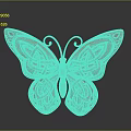 White Decorative Butterfly Ornament With Intricate Woven Pattern And Hollowed Out Design