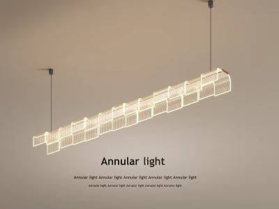 Modern Annular Pendant Light With Linear Geometric Design For Interior Spaces 3d model