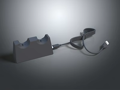 Phone Charging Dock With USB Cable For Efficient Mobile Device Charging 3d model