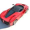 Sleek Red Sports Car With Aerodynamic Body LED Headlights And Alloy Wheels