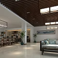 Spacious Modern Conference Room Interior With Long Table Chairs Ceiling Lights And Windows With Blinds