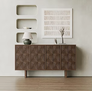 Antique Decorative Cabinet Side Cabinet 3d model