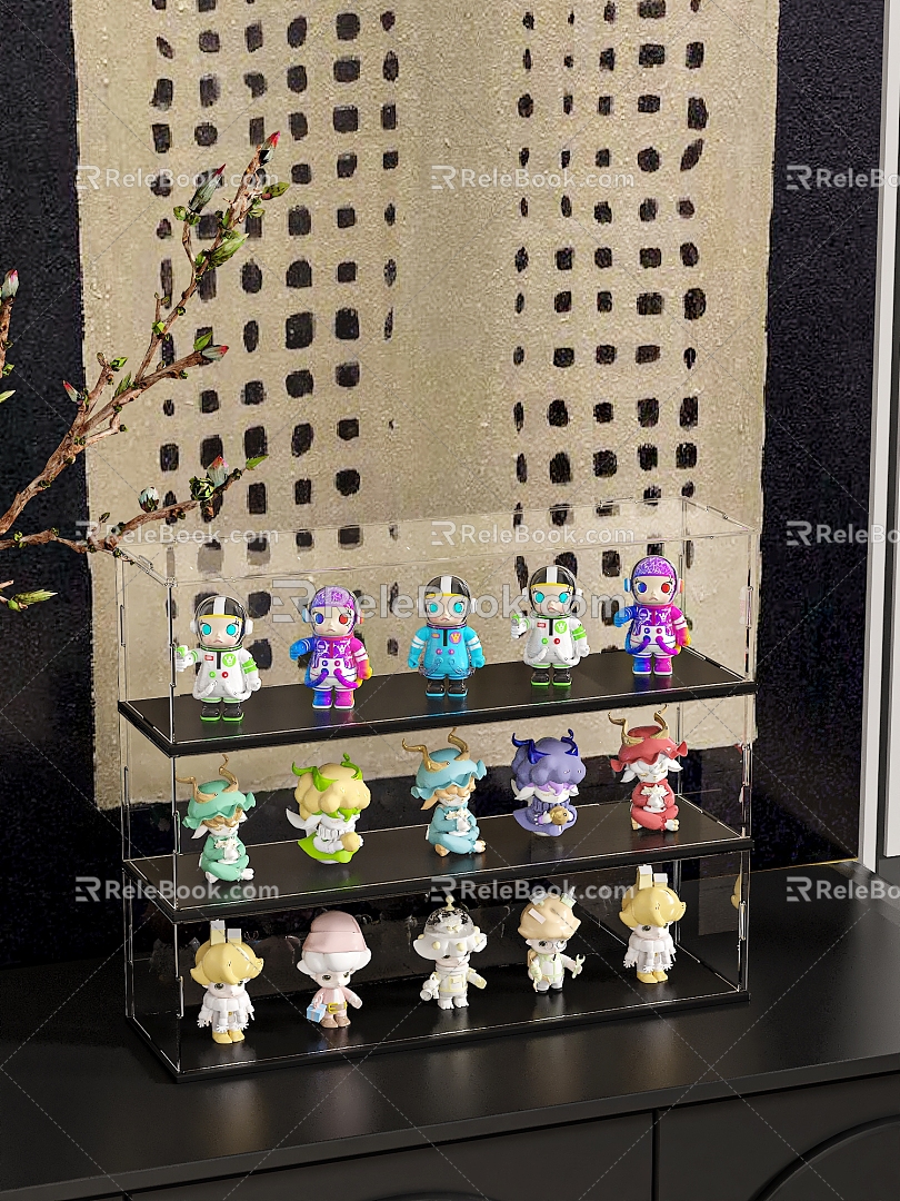 Hand-made hand-made box ornaments toy doll 3d model