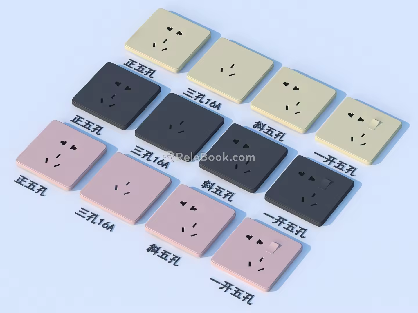 Switch socket panel 3d model