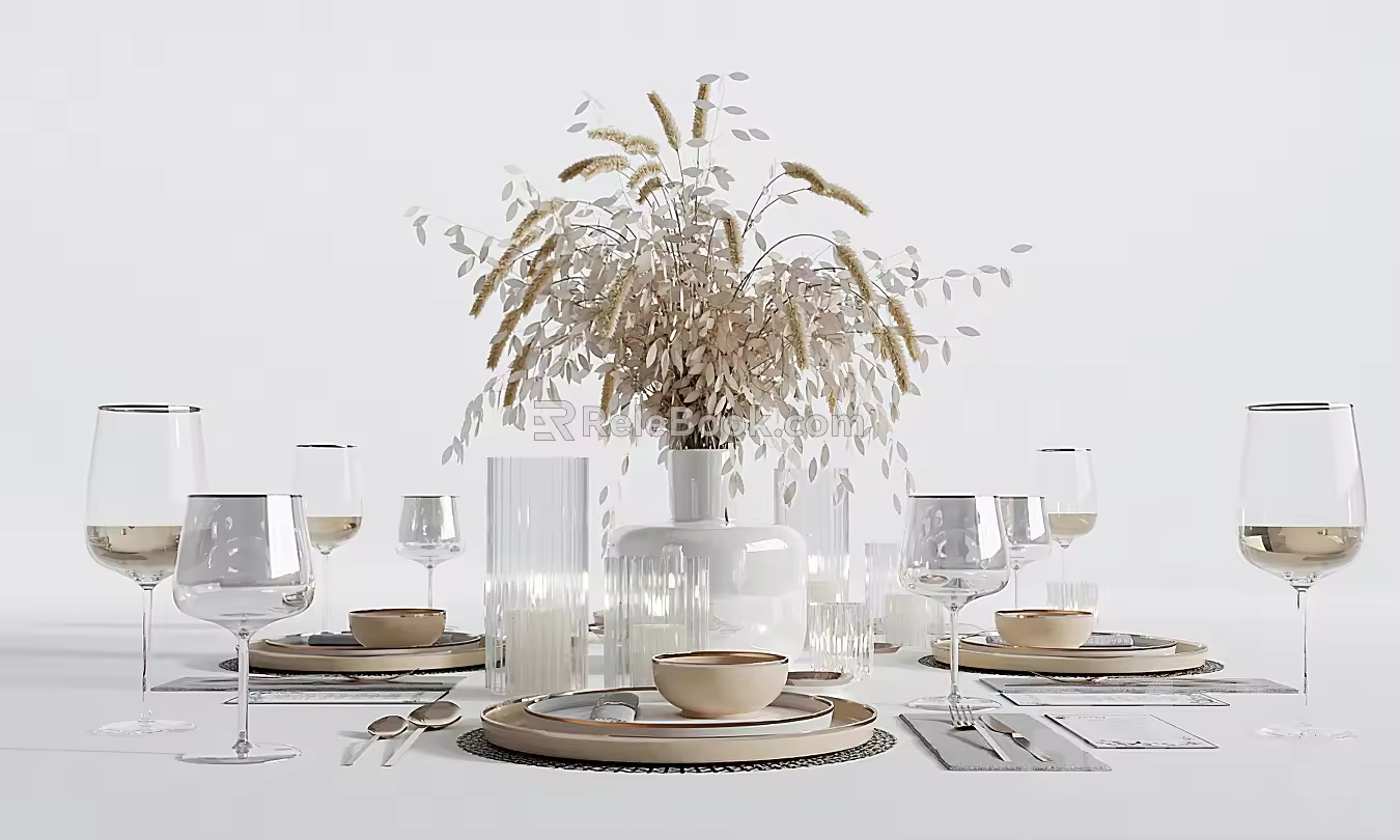 Modern Tableware 3d model