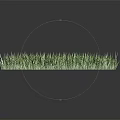 Lush Green Grass Round Patch With Vibrant Texture Against Dark Background 3d model