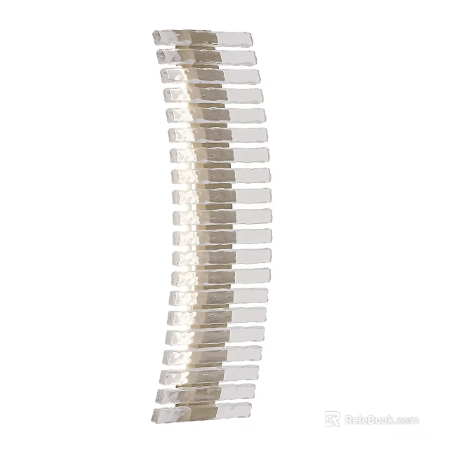 Modern Wall Lamp With Vertical Striped Metal Structure For Interior Lighting 3d model 