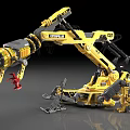 Caterpillar CAT Industrial Mechanical Arm Robot With Yellow Black Heavy Duty Complex Structure
