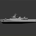 Modern White Naval Patrol Ship With Sleek Exterior And Upper Deck Structure 3d model