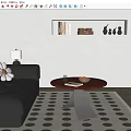 Middle Ancient Style Coffee Table 3d model