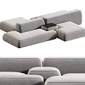 Lema Cloud Modern Module Double Sided Multiplayer Sofa 3d model