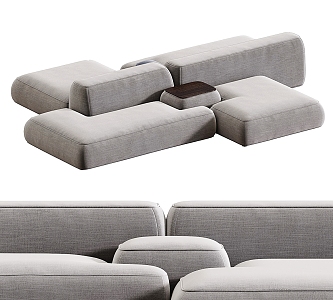 Lema Cloud Modern Module Double Sided Multiplayer Sofa 3d model