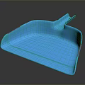 Essential Ergonomic Blue Plastic Dustpan With Handle For Household Cleaning Supplies